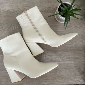 Cream Ankle Boots Size 7.5